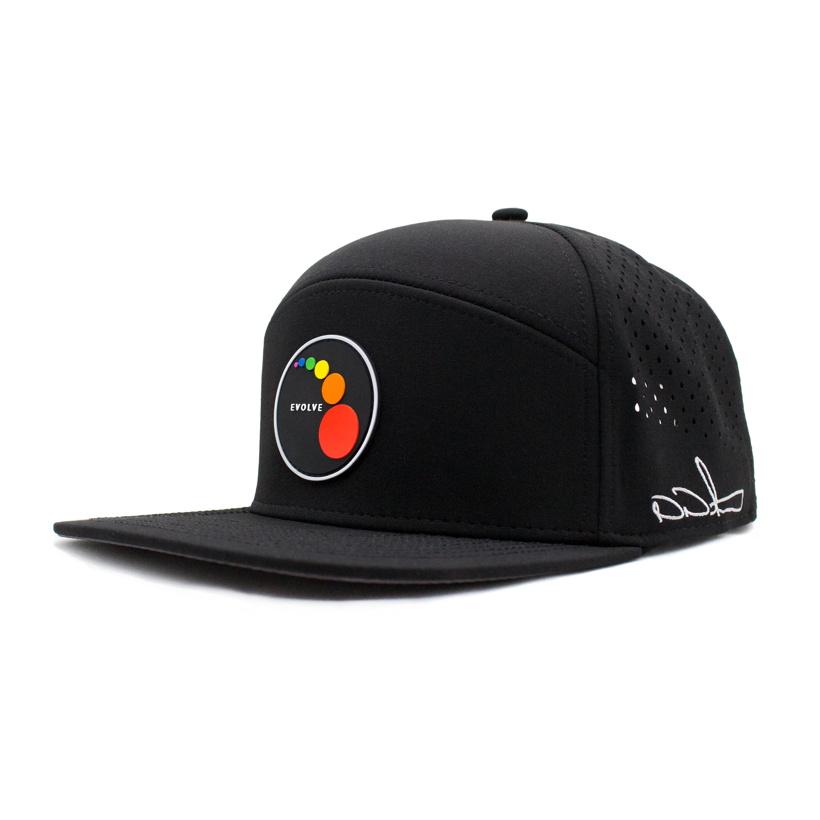 Dew Drop 6 Panel Hat - Black