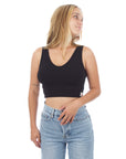 Women's Ribbed Tank - Black