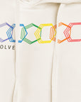 Evolve Clothing LA - Pullover Hoodie - Geo Rainbow - Undyed Natural