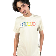 EVCLA - Men's Crew - Geo Rainbow -- Natural