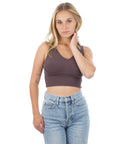 Women's Ribbed Tank - Charcoal