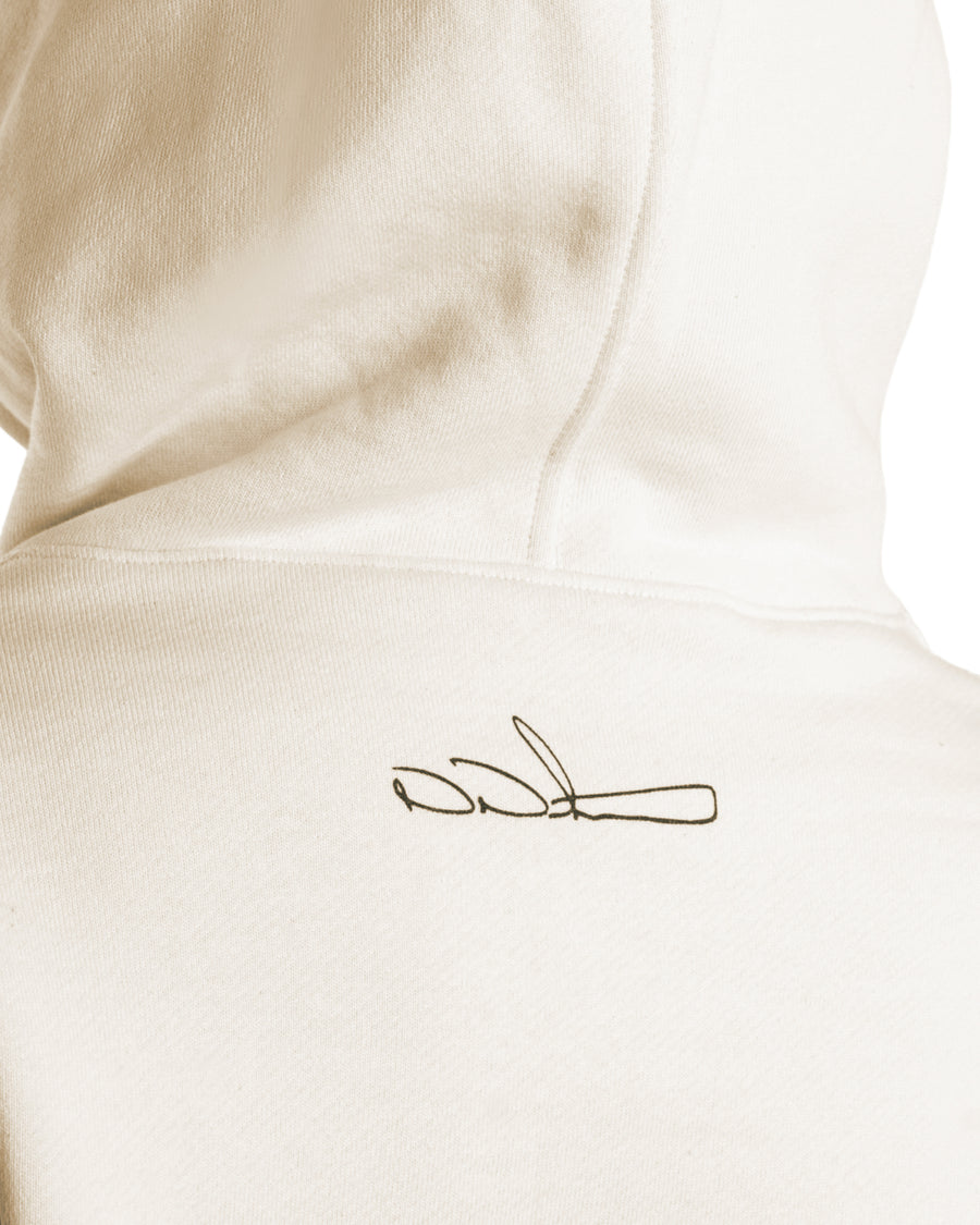 EVCLA - Pullover Hoodie - Geo Pyramid - Undyed Natural