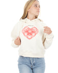 Cropped Hoodie - Heart - Undyed Natural