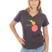 Women's V-Neck - Dew Drop - Washed Black