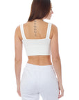 Women's Ribbed Tank - White