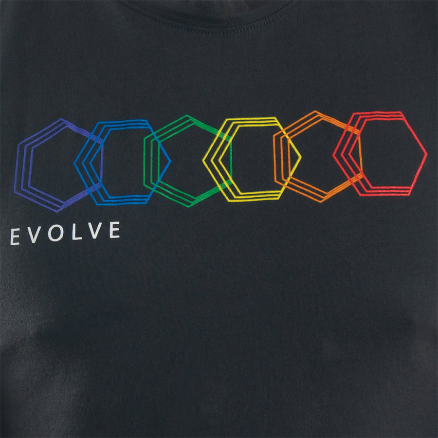 EVCLA - Men's Crew - Geo Rainbow -- Washed Black