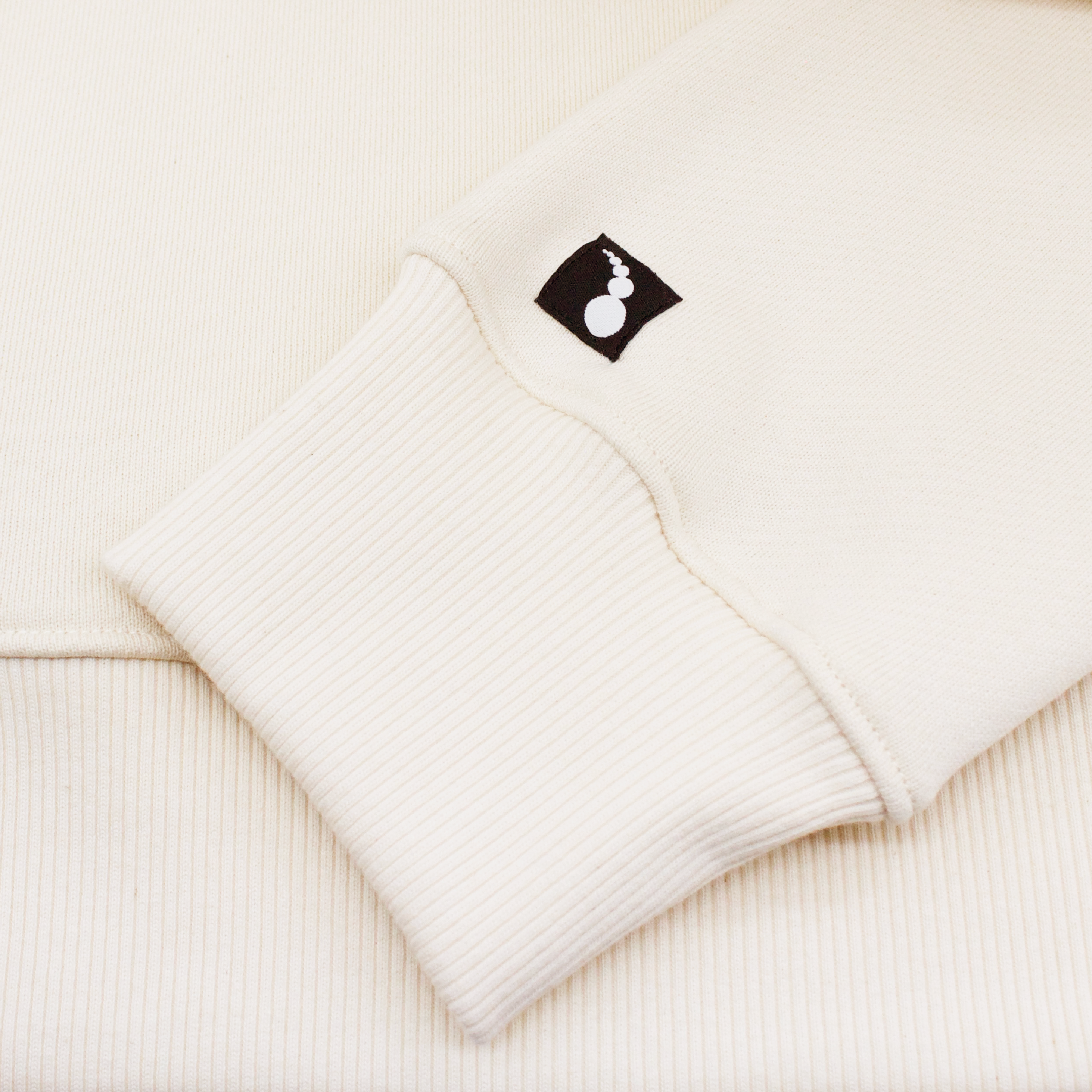 EVCLA - Women's Cropped Hoodie - Heart - Undyed Natural