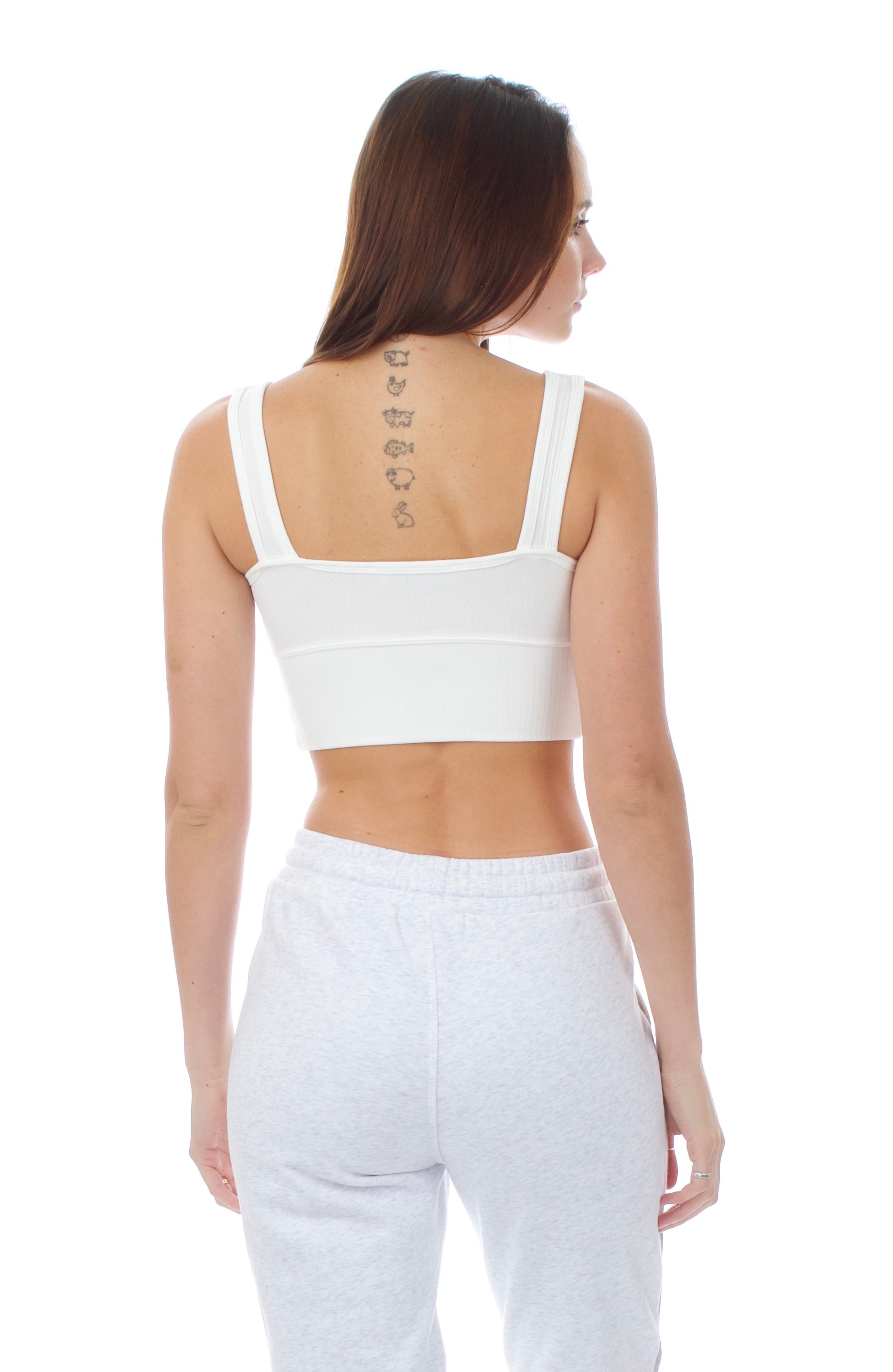 Women's Ribbed Tank - White
