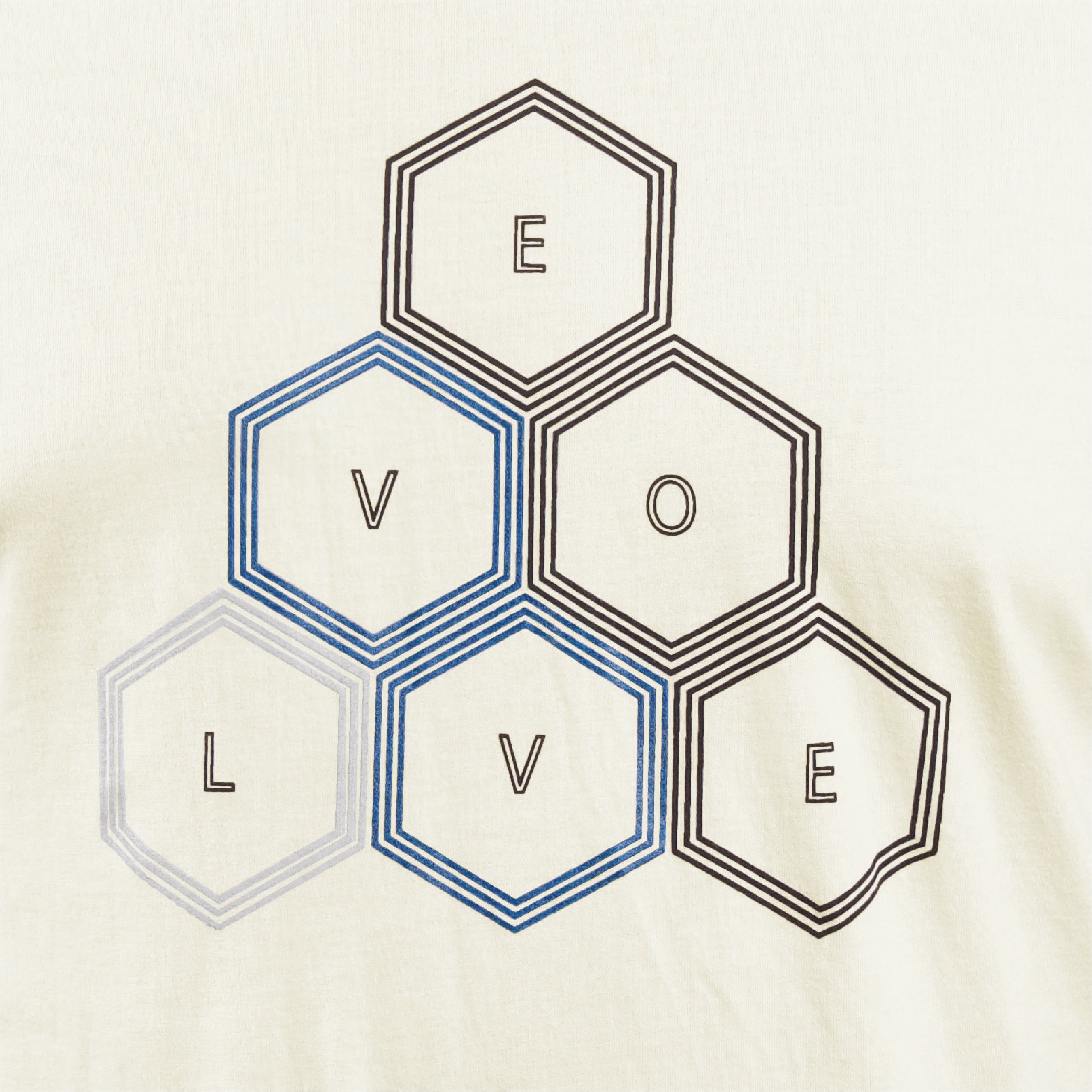 EVCLA - Men's Crew - Geo Pyramid -- Natural