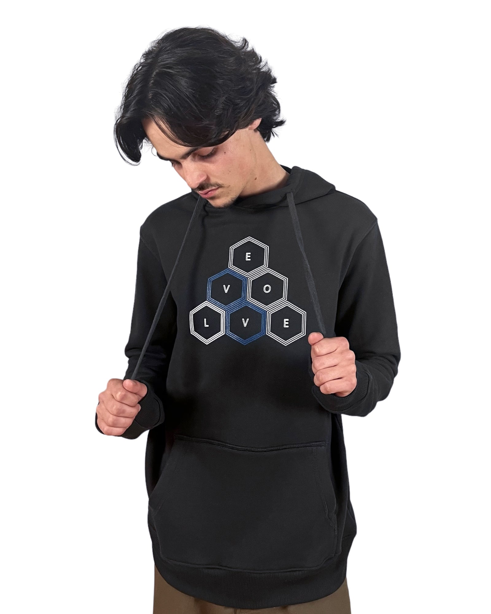 EVCLA - Pullover Hoodie - Dew Drop - Washed Black